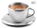 Karl Weis Dobbeltvegget Kaffekopp med Asjett i Rustfritt Stål 220ml