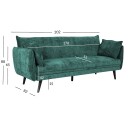 Sovesofa HOME4YOU Noella 3 seter Grønn   grønn