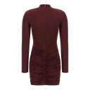 ROTATE Drapey Mini Dress   Burgundy   42