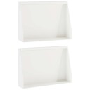 vidaXL Støttemur 2 stk. 60 x 12 x 40 cm Stål Hvit