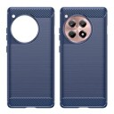 OnePlus 12R/Ace 3 Børstet TPU Deksel Karbonfiber Blå