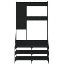  Klesstativ med skooppbevaring svart 100x40x184 cm 8721012196346
