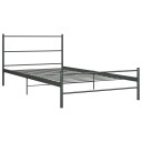 vidaXL Sengeramme grå metall 90x200 cm