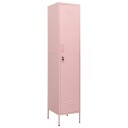 vidaXL Oppbevaringsskap rosa 35x46x180 cm stål