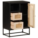  Skjenk svart 55x30x76 cm heltre mango og jern 8721012215535