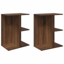  Nattbord 2 stk brun eik 46,5x29x61 cm konstruert tre 8721158575425