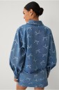 Ellos Collection   Denimskjorte med ballongermer   Blå