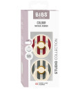 Bibs Colour Smokker Str. 2 2 pack Rund Ruby Furu Mix 6 18 md Smokk Blå Hvit Rød 62 86