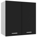 vidaXL Hengende skap svart 60x31x60 cm sponplate