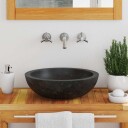vidaXL Vask 40x12 cm marmor svart