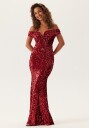 Goddiva Sequin Velvet Sweetheart Maxi Dress