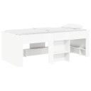  Barnas Høye Sengramme 2 pcs Hvit 90 x 200 cm Konstruert tre