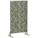 vidaXL Personvernsvegg 100 x 50 x 180 cm Stål Olivengrønn
