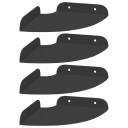 vidaXL Flytende hylle med hylle med lagring 4 pcs Svart 15 x 15 x 2 cm
