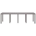 Hagebord Lysegrå 250x100x73 cm Poly Rattan  Hagebord Lysegrå 100x100x73 cm Poly Rattan  Hagebord Lysegrå 150x100x73 cm Poly Rattan
