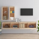 vidaXL TV-benker 4 stk heltre furu