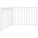  Hundeport Sammenleggbar 2 Paneler Hvit 160 cm Heltre Gran 352280