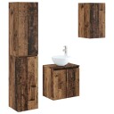 vidaXL Baderomsinnredningssett 3 stk. Gammelt tre 33 x 34,5 x 160 cm