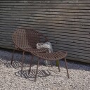 Loungestol + fotskammel Bruce utendørs   Lilla/Brun