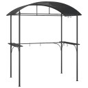 vidaXL Grilltelt med sidehyller antrasitt 220x115x230 cm stål