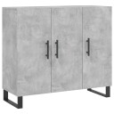 vidaXL Skjenk betonggrå 90x34x80 cm konstruert tre