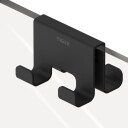 Tiger Caddy dobbel krok for glassvegg matt sort
