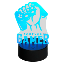 Mecharite 3D Nattlampe Forever Gamer RGB LED 0,5W USB/batteri