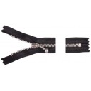 YKK Glidelås Aluminium 12cm 4mm Svart