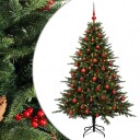 vidaXL Kunstig juletre med julekuler 120 cm 150 LED-lys Varmhvit