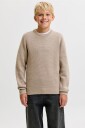 Jack & Jones Junior   Genser Jprblamilano Stitch Knit Crew Neck   Grå