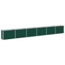 vidaXL Hevet Hagebed Grønn 480 x 40 x 55 cm kaldvalset stål