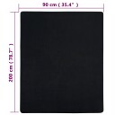 vidaXL Jerseylaken 2 stk svart 90x200 cm bomull