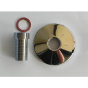 1/2"X3/4"X45mm kort kobling med 1/2" rosett