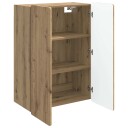 vidaXL Vegghengt skap Artisan eik 66 x 34,5 x 92 cm Konstruert tre