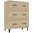 vidaXL Skjenk sonoma eik 69,5x34x90 cm konstruert tre