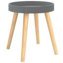vidaXL Sidebord grå 38x38x40 cm konstruert tre og heltre furu