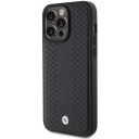 BMW Leather Diamond Pattern case for iPhone 15 Pro Black
