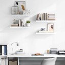 vidaXL Flytende vegghyller 4 stk h?yglans hvit 60x23,5x3,8 cm MDF