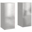  Utendørs Planteholdere Pille 2 stk 24x24x55 cm Rustfritt Stål