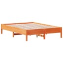  Sengeramme uten madrass brun 135x190 cm heltre furu 8721012428805