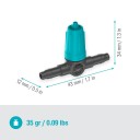 Gardena Micro-Drip Inline drypphode 0-15 l/t, Justerbar