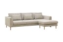 Florenz 3 seters Høyrevendt L formet Sjeselongsofa i Chenille   Grå / Beige