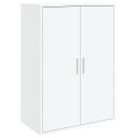  Skjenker 2 stk hvit 60x31x84 cm konstruert tre