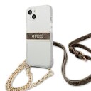 Gjett Guhcp13skc4gbgo Iphone 13 Mini 5,4 Tommers Gjennomsiktig Hardt Deksel 4G Brun Stropp Gullkjede