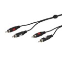 Vivanco Audiokabel, 2xRCA Hann - 2xRCA Hann, 1.5m