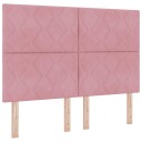  Bokseramme med madrass og LED Rosa 160x200 cm Velur