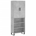 vidaXL Highboard betong grå 69,5x34x180 cm konstruert tre 8720845413446