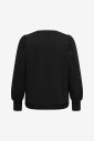 Only Carmakoma   Collegegenser Carfemme L/S Puff Embroidery Ub Swt   Svart