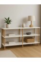 Skjenk Hanah Home Peka Wide 120 x 73 x 30 cm Hvit   Hvit
