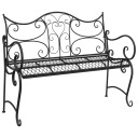 vidaXL Hagebenk 2  seter 114 x 54 x 90 cm Stål Svart
